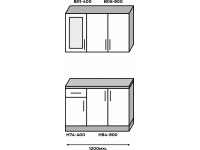 Кухня Оптима 1.2 метри Комплект №2