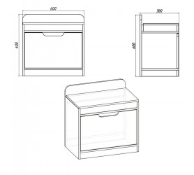 Тумба під взуття ТО-8