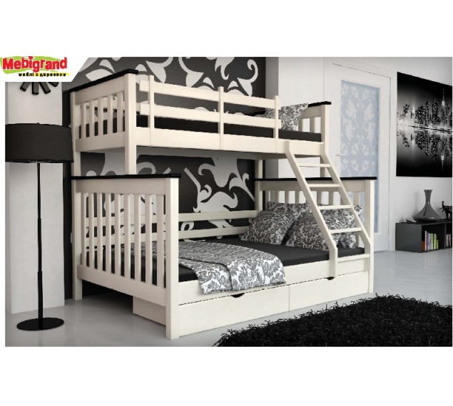 Ліжко  Двоярусне  Скандинавія без шухляд