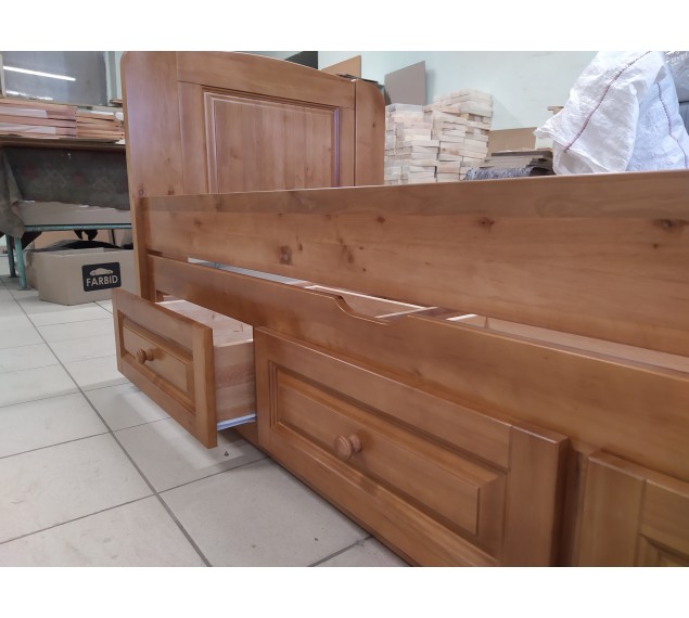 Деревянная Детская Кровать Л-516 с Выдвижными Ящиками